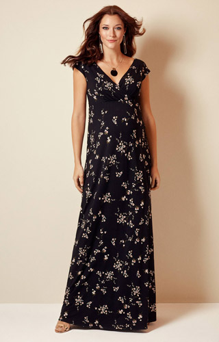 Robe de grossesse Maxi Alana Fleurs Nocturnes by Tiffany Rose