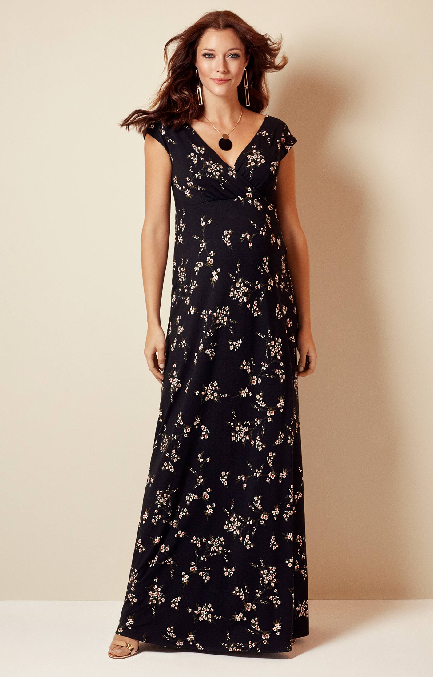 Alana Maternity Maxi Dress Night Blossom - Maternity Wedding Dresses ...