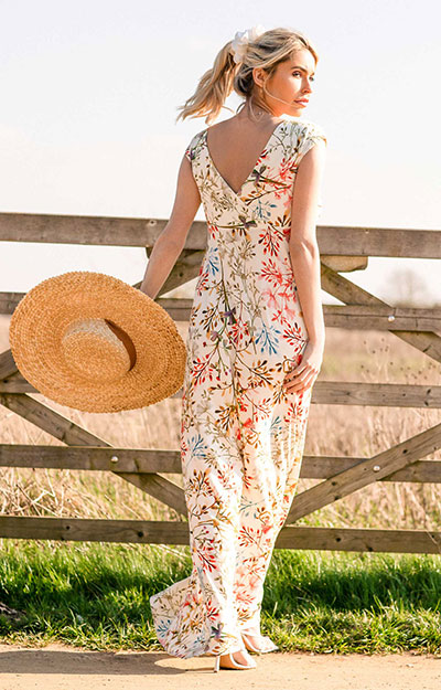 Alana Maternity Maxi Dress Watercolour Meadow by Tiffany Rose