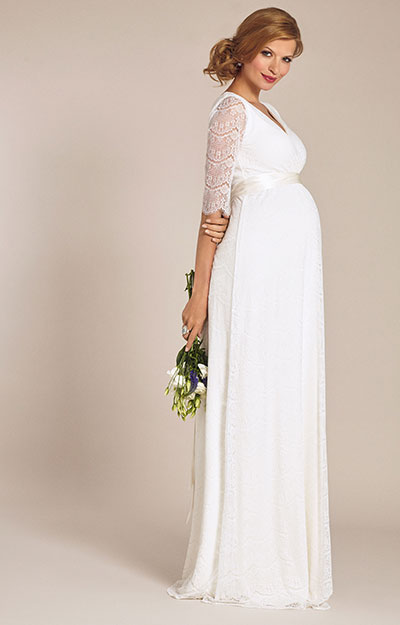 Robe de Mariée de Maternité Longue Ivoire by Tiffany Rose