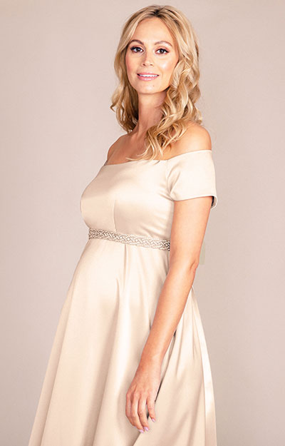 Aria Maternity Dress Champagne by Tiffany Rose
