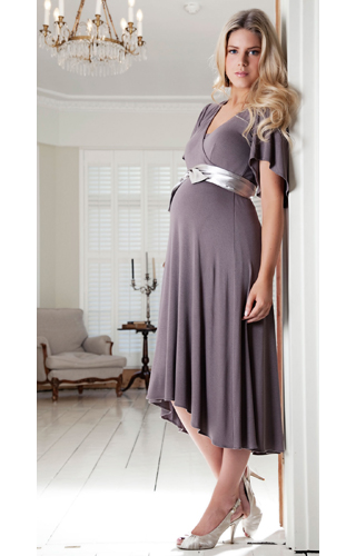Cocoon Nursing Maternity Dress (Mink) by Tiffany Rose