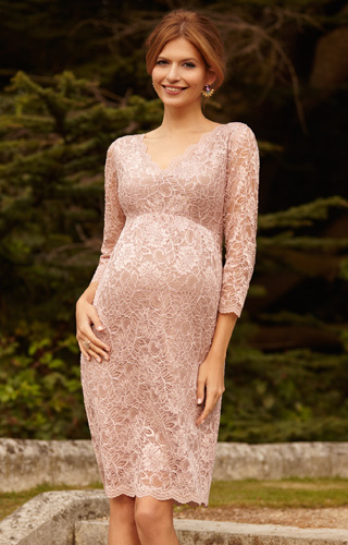 Chloe Lace Maternity Dress Orchid Blush by Tiffany Rose