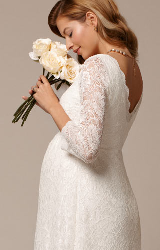 Chloe Lace Maternity Wedding Gown Ivory by Tiffany Rose