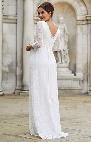 Chloe Spets Gravid Bröllopsklänning Elfenben by Tiffany Rose