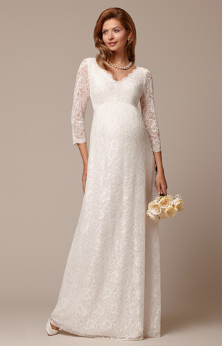 Chloe Lace Maternity Wedding Gown Ivory by Tiffany Rose