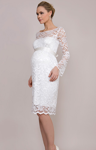 Chloe Maternity Dress (Ivory) by Tiffany Rose