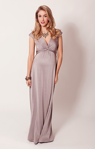 Clara Maternity Gown Long Mocha by Tiffany Rose