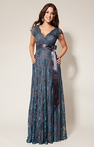 Eden Maternity Gown Long (Caspian Blue) by Tiffany Rose