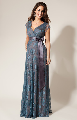 Eden Maternity Gown Long (Caspian Blue) by Tiffany Rose