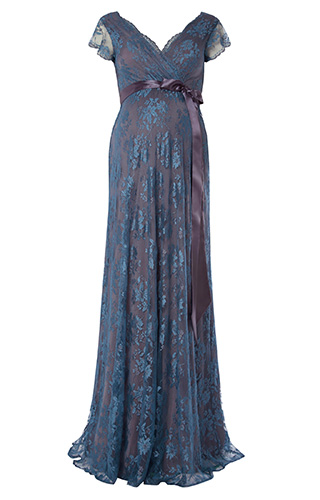 Eden Maternity Gown Long (Caspian Blue) by Tiffany Rose