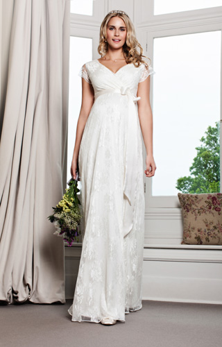 Eden Maternity Wedding Gown Long (Ivory Dream) by Tiffany Rose