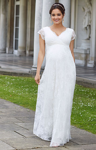 Eden Maternity Wedding Gown Long (Ivory Dream) by Tiffany Rose