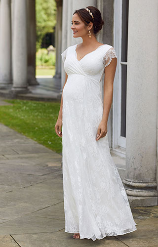 Eden Maternity Wedding Gown Long (Ivory Dream) by Tiffany Rose