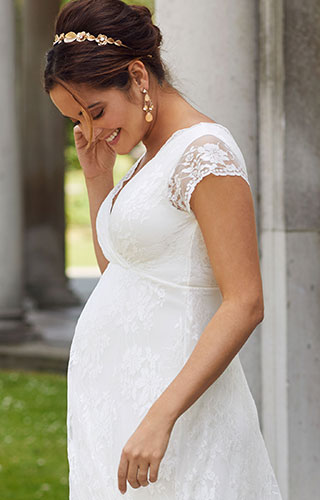 Eden Maternity Wedding Gown Long (Ivory Dream) by Tiffany Rose