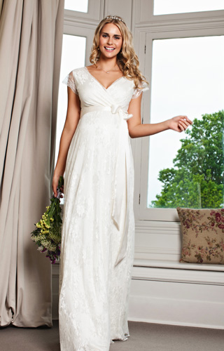 Eden Maternity Wedding Gown Long (Ivory Dream) by Tiffany Rose