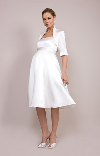 Robe de mariée femme enceinte Ella (courte) by Tiffany Rose