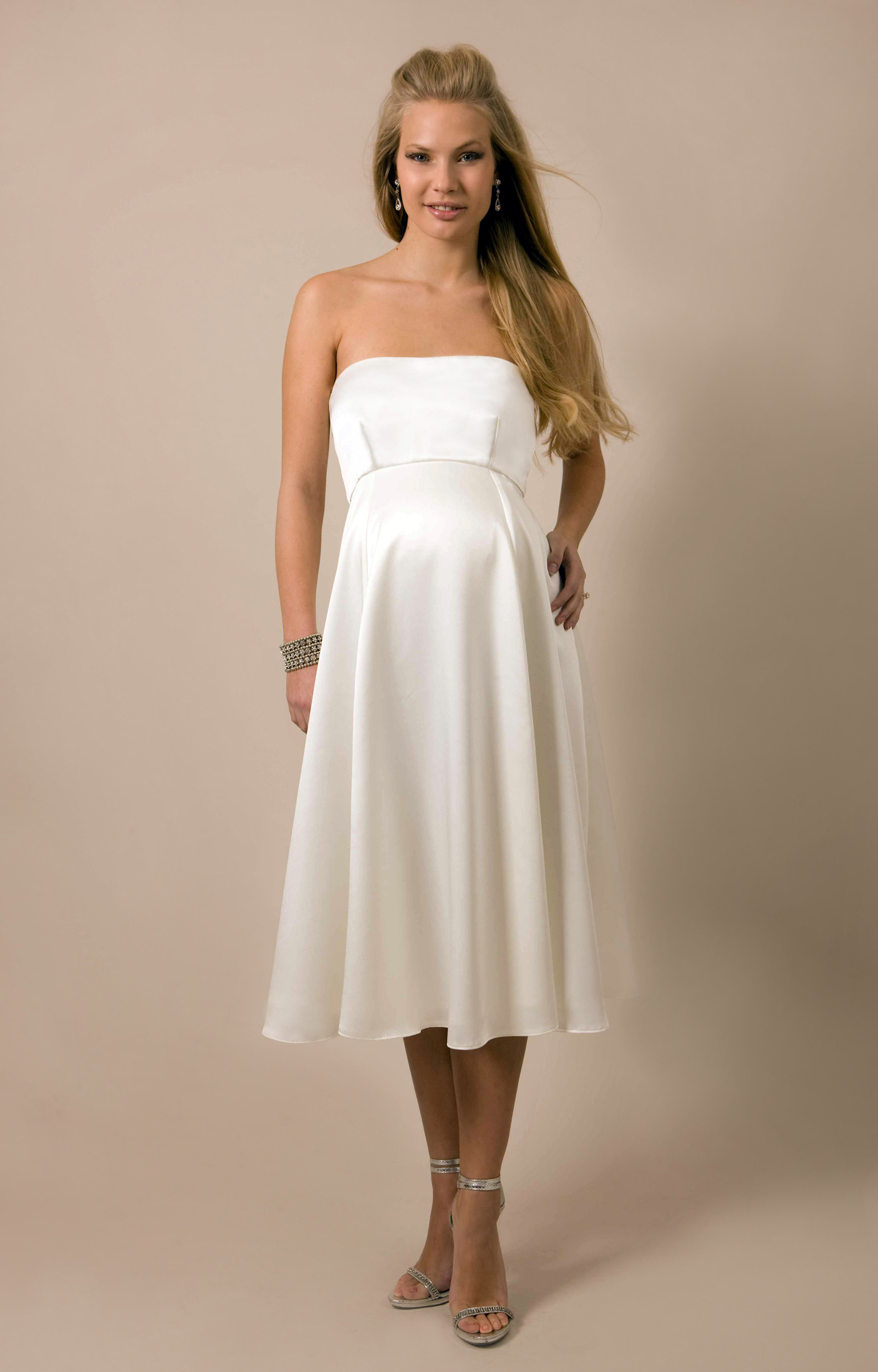 Clara Maternity Dress Short Bluebell - Maternity Wedding Dresses