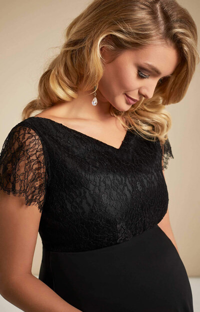 Eleanor Maternity Dress (Black) by Tiffany Rose