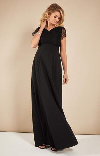 Robe de Grossesse Eleanor Longue Noire by Tiffany Rose