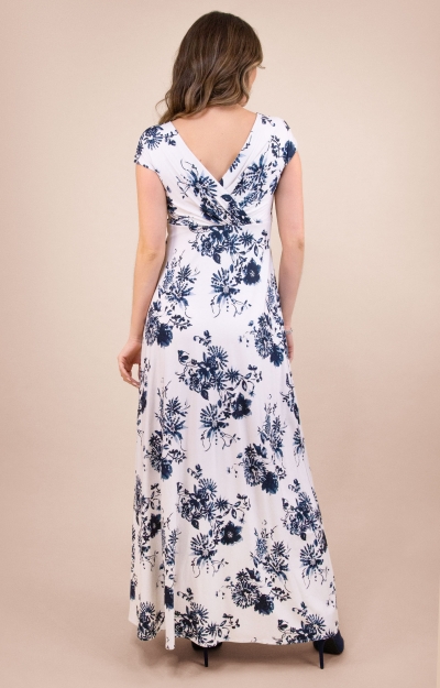Francesca Maternity Maxi Dress (Oyster Blue) by Tiffany Rose