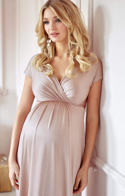 Francesca Maternity Maxi Dress Blush by Tiffany Rose