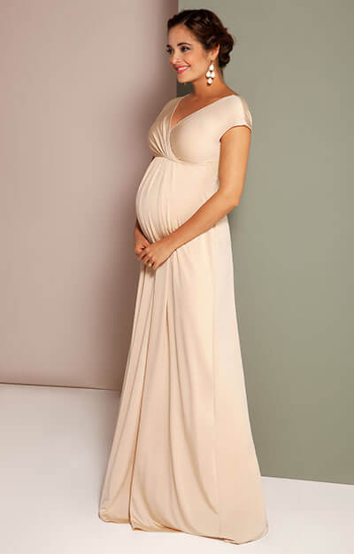 Francesca Maternity Maxi Dress Champagne by Tiffany Rose