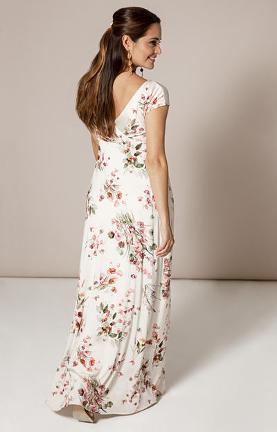 Francesca Maxi Maternity Dress Petal Pink Floral by Tiffany Rose