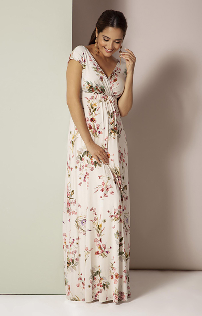 Francesca Maxi Gravidklänning Rosa Blommig by Tiffany Rose