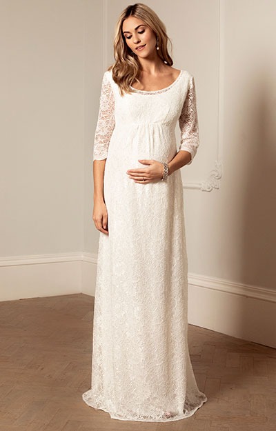 Robe de mariée maternité longue Freya (Ivoire) by Tiffany Rose