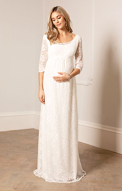 Robe de mariée maternité longue Freya (Ivoire) by Tiffany Rose