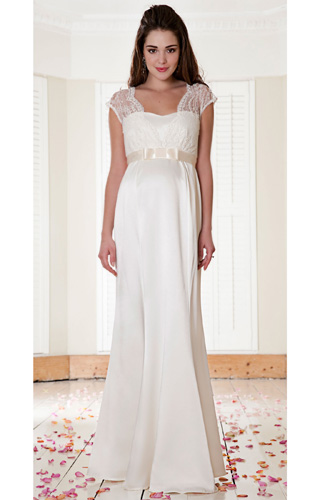 Georgia Maternity Wedding Gown (Vintage Ivory) by Tiffany Rose