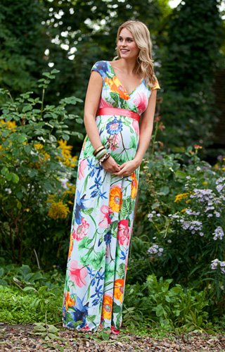 Robe Maxi de grossesse Alana (Brise Hawaïenne) by Tiffany Rose