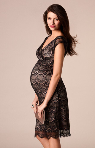 Imogen Maternity Shift Dress Black by Tiffany Rose