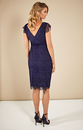 Imogen Maternity Shift Dress Dusky Blue by Tiffany Rose