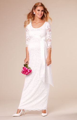 Katie Maternity Wedding Gown Long Ivory by Tiffany Rose