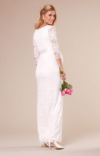 Katie Maternity Wedding Gown Long Ivory by Tiffany Rose