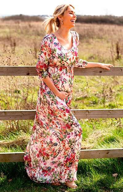 Lucy Maternity Maxi Dress Wildflower Garden by Tiffany Rose