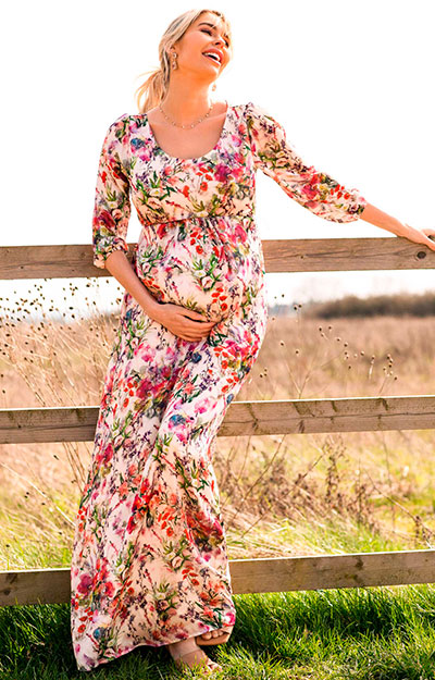 Lucy Maternity Maxi Dress Wildflower Garden by Tiffany Rose