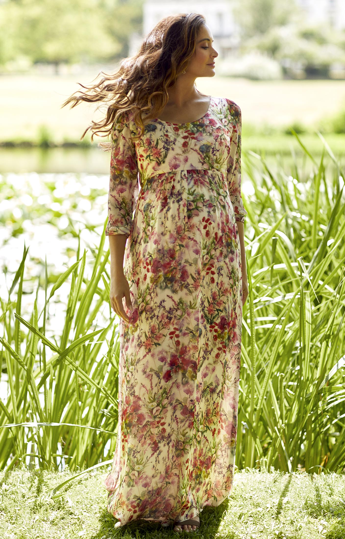 Lucy Maternity Maxi Dress Wildflower Garden - Maternity Wedding Dresses ...