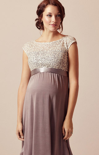 Robe de Grossesse Mia Gris Truffé by Tiffany Rose