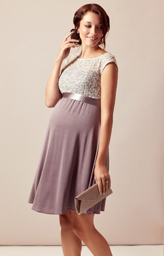 Mia Maternity Dress Dusky Truffle by Tiffany Rose