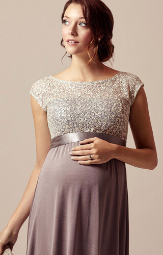 Mia Maternity Dress Dusky Truffle by Tiffany Rose