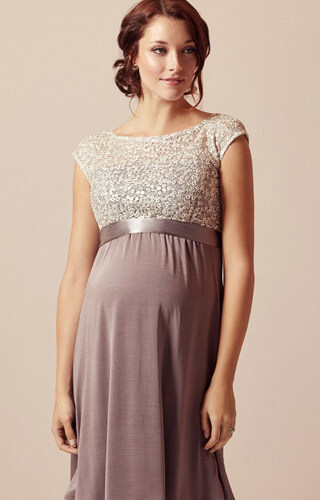 Mia Maternity Dress Dusky Truffle by Tiffany Rose