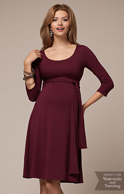 Naomi Maternity Nursing Dress Mulberry by Tiffany Rose