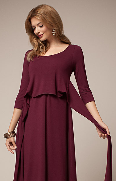 Naomi Maternity Nursing Dress Mulberry by Tiffany Rose