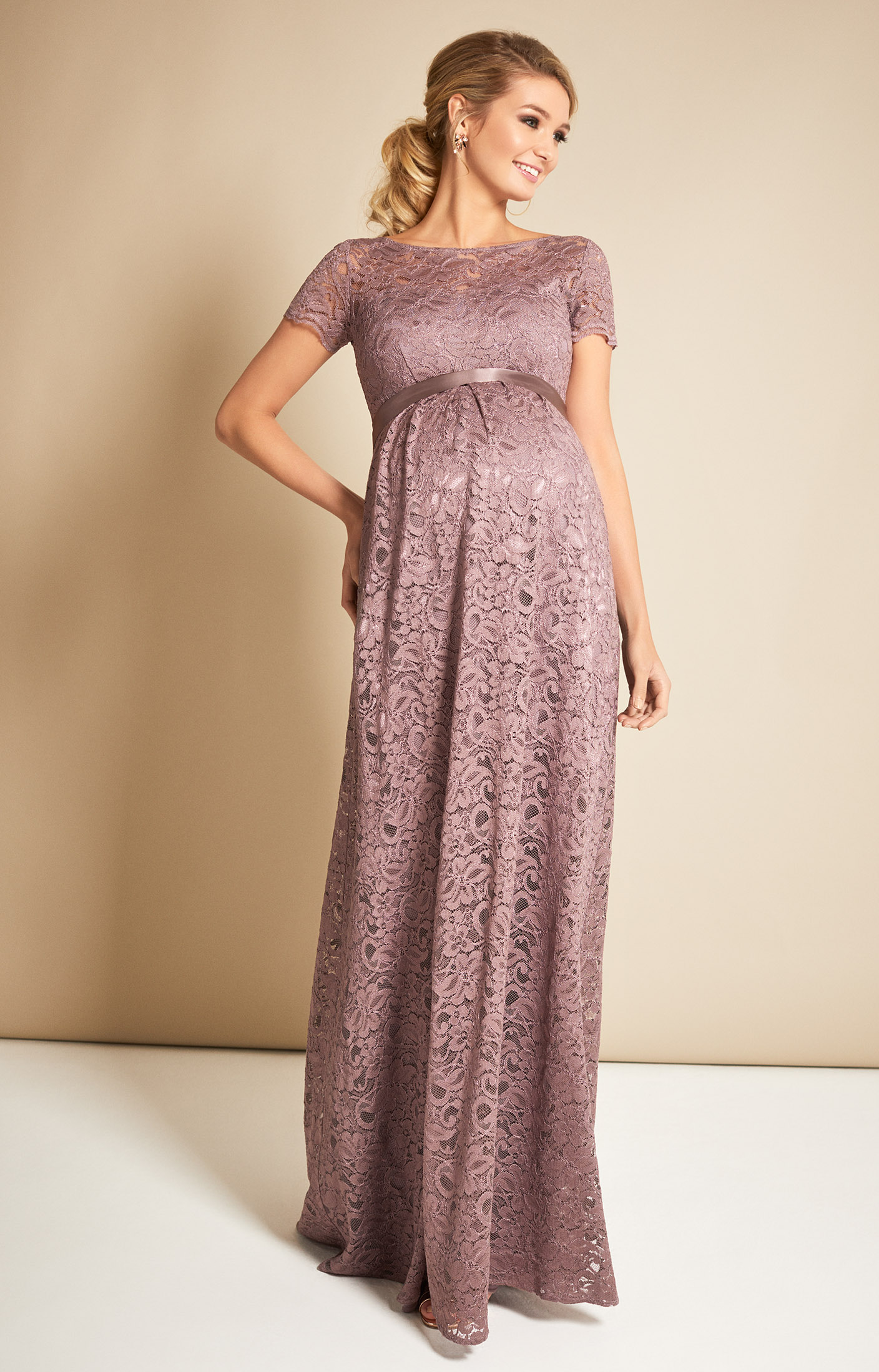 Penelope Lace Maternity Gown Vintage Violet - Maternity Wedding Dresses ...