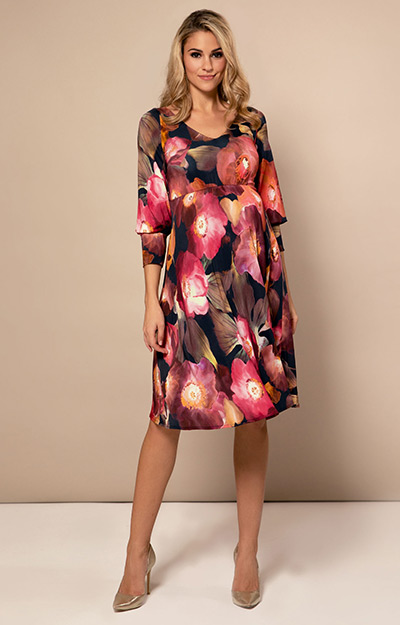 Pixie Maternity Dress short Dark Blooms by Tiffany Rose