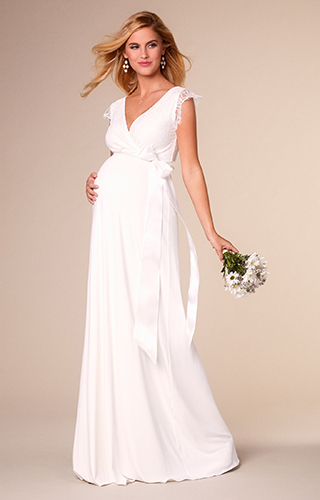 Rosa Maternity Wedding Gown Long Ivory White by Tiffany Rose