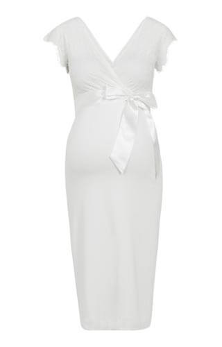 Rosa Gravid Bröllopsklänning Elfenbensvit by Tiffany Rose